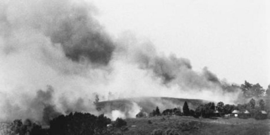 Fires smolder on hillsides near Moorpark College.