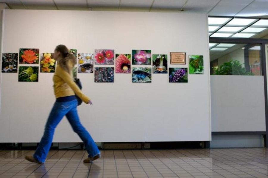 The admin building hosts the Moorpark Gallery, showing Reflections in Photography.