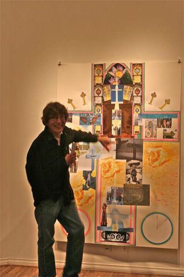Jim+Webb+reflects+on+his+art+at+the+McNish+Gallery+at+Oxnard+College.+Jim+Webb