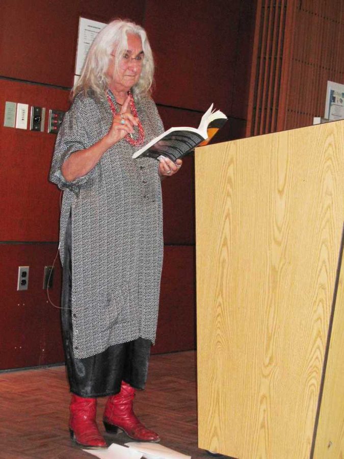 Deena Metzger reads excerpts of peotry form her books. Metzger claims that poetry is a powerful form of self-expression.