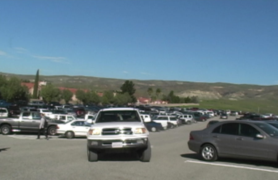 The overflow parking lot at the north end of the Moorpark College campus is open from 9 a.m. to 5 p.m. for those students having trouble finding a spot.