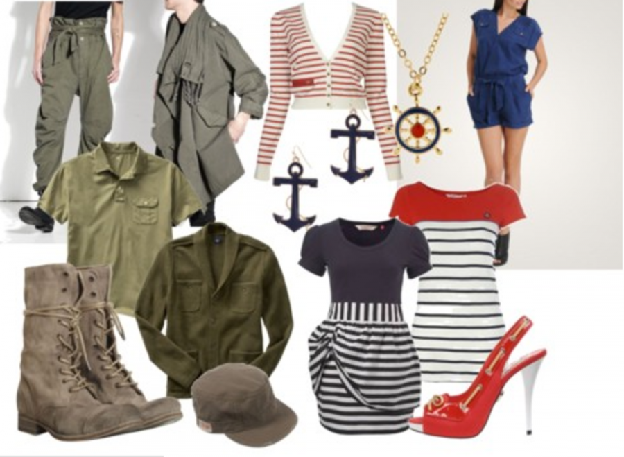 Nautical and military pieces will complete any outfit this season.
