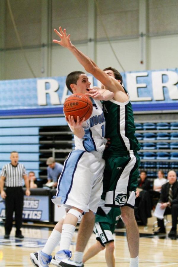 Spenser Schulte drives to the hoop in a Jan. 16 game against Cuesta College. Schulte has been a major part of the Raiders' offense this season.