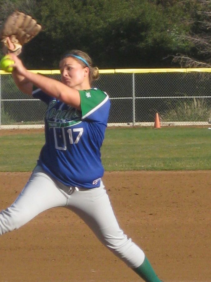 The Condors' Michelle Getman pitches during the Glendale Tournament on Jan. 30. Getman was tagged with the loss against Cuesta College on March 18.