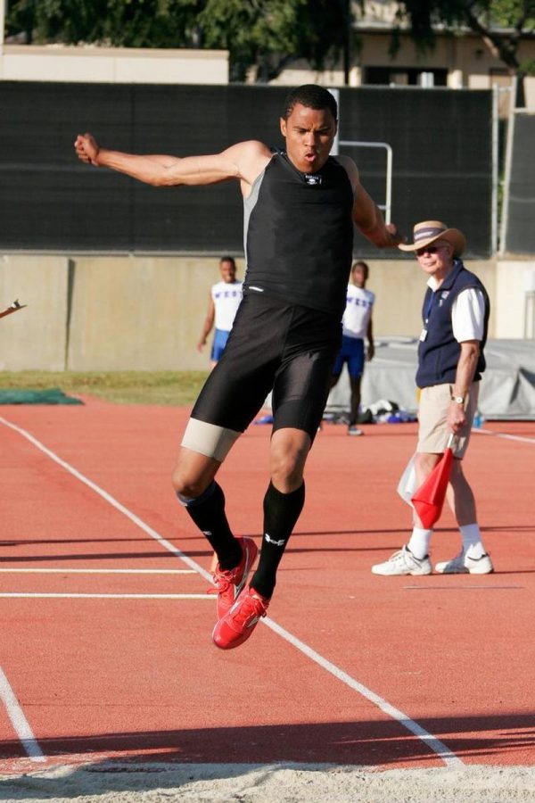 Moorparks Kevin Lashley competes in the triple jump event last year at Ventura College. Lashleys presence was not missed, as the Raiders performed well in the mens long jump at the WSC North meet  March 19.