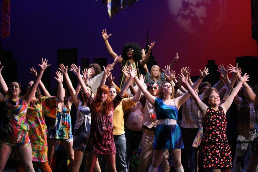 The cast of Sweet Charity performs a show-stopping finale.