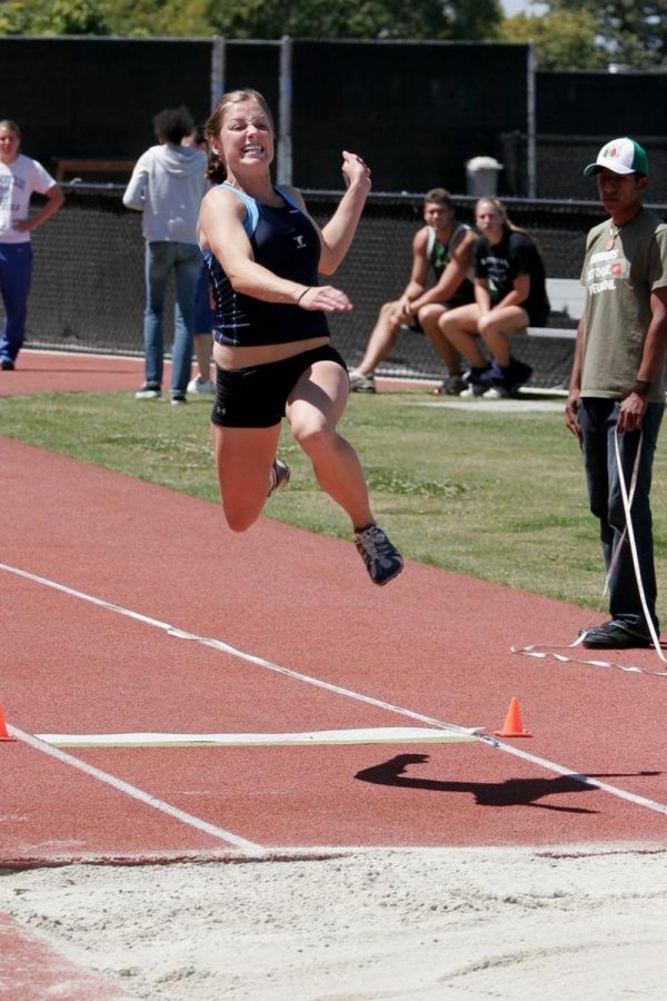 A Moorpark College competes in the long jump in last seasons WSC prelims at Ventura College.