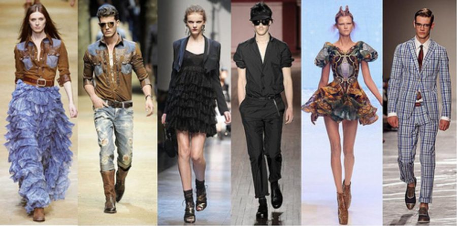 Standing+out%E2%80%93+Models+make+a+statement+using+thematic+outfits%2C+bold+black+garments+and+prints.