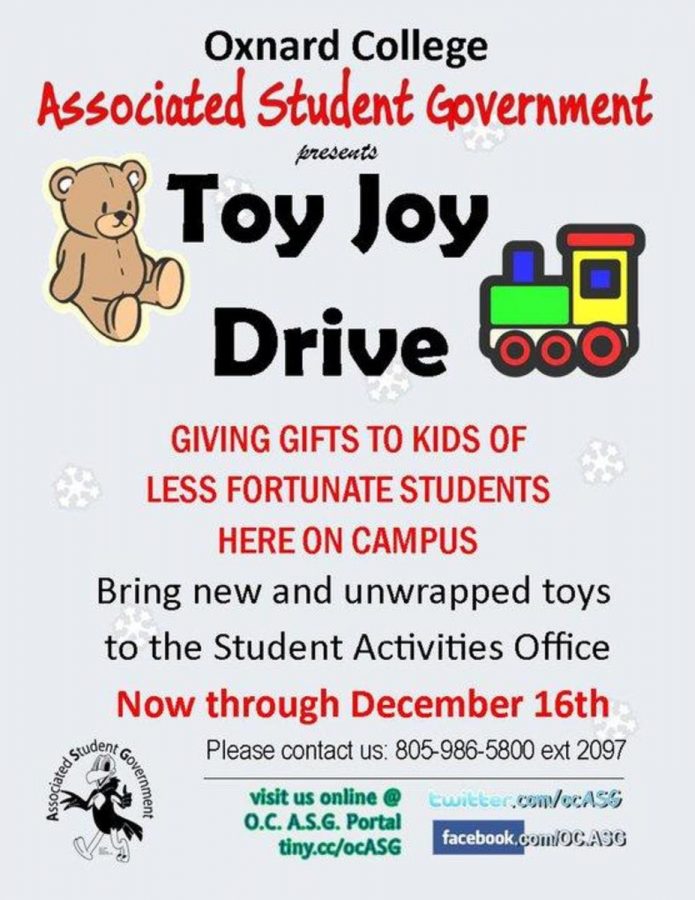 ASG will be collecting new toys for their toy drive until Dec. 16.