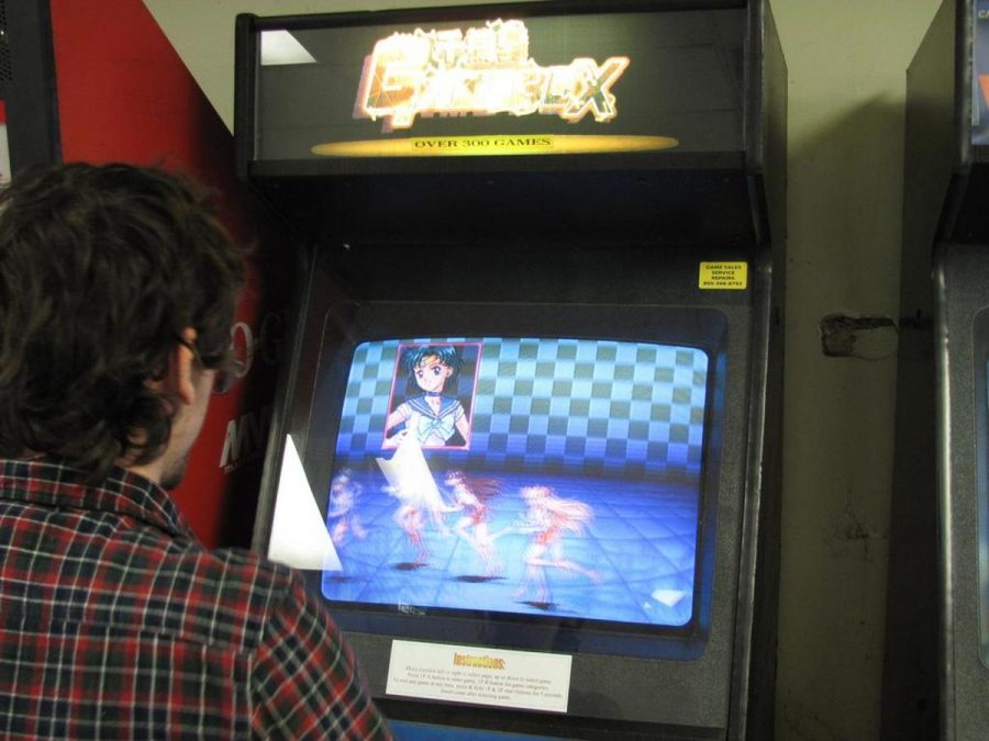 Moorparks own Michael Lemerand getting a nostalgic fix from the side-scrolling, beat-em-up Sailor Moon game