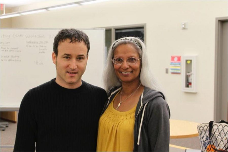 Sandra Hunter and Rick Lupert at the Jan. 19 event of the Poetry Reading Series.