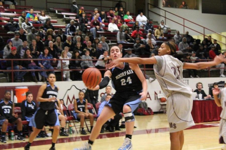 Sidney dobner drives down the paint for the and-one score