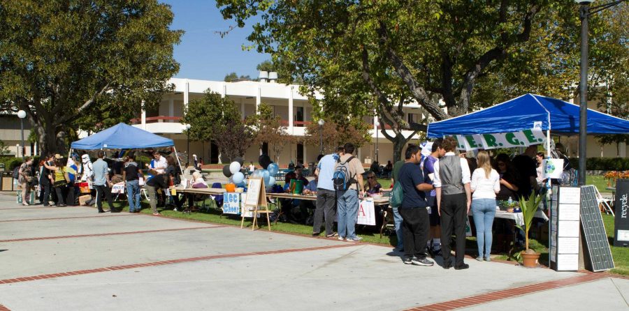Students visit with representatives from all different types of clubs at Moorpark College on Oct. 31