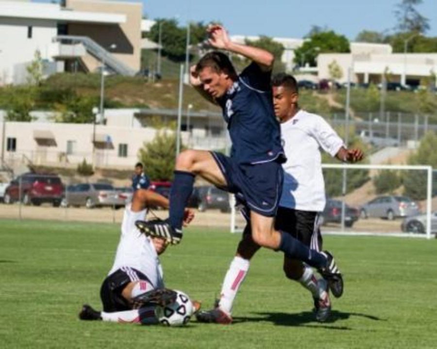 Ryan Daniels-Stock tries to get the ball way from Citrus College on Oct.23.