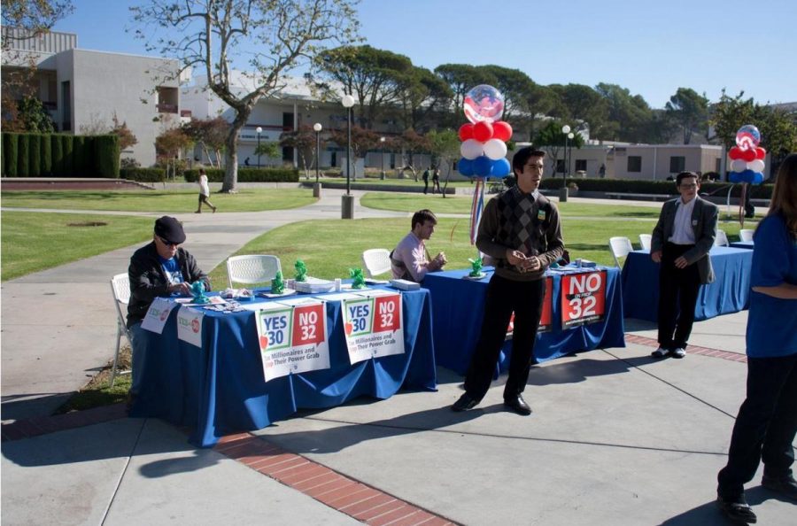 Proposition 30 is represented at Civics Day at Moorpark College Oct. 2012