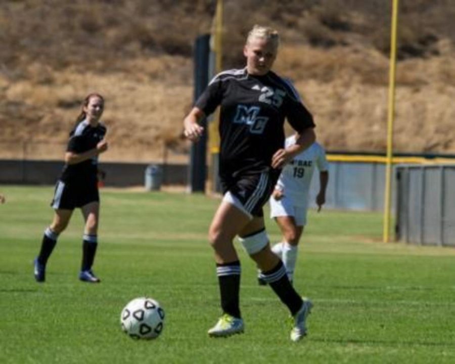 Kaija Fortunato, 25, prepares to kick a goal against the Oxnard College Condors on Nov.2. 