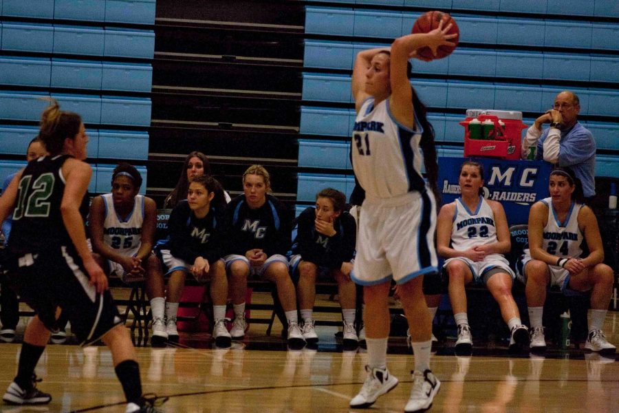 Gabrielle Root, 21, looks for an open shooter against the Cougars on Jan.9