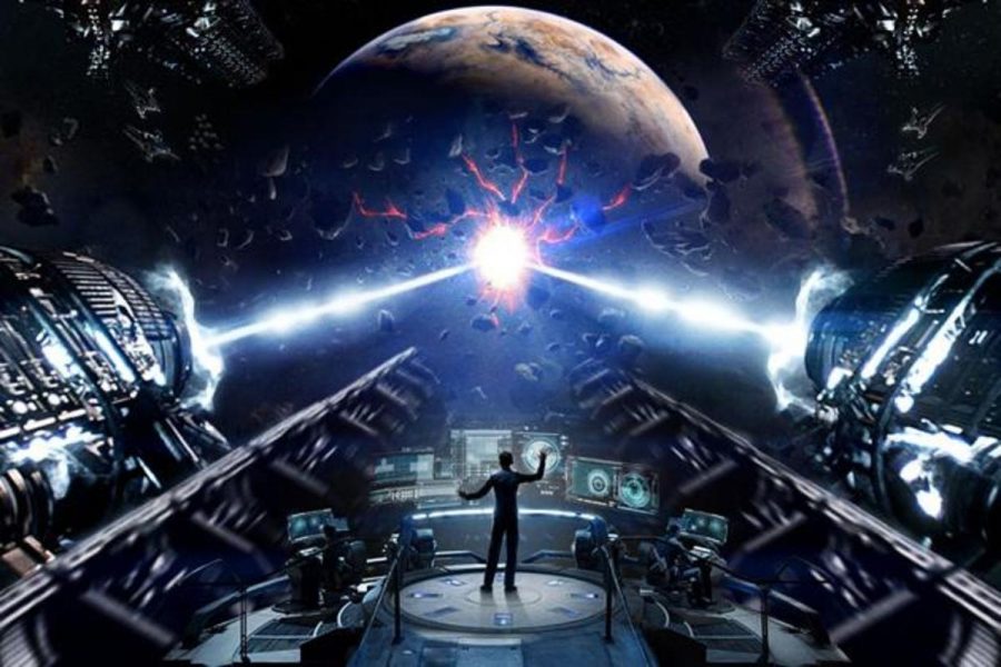 Ender Wiggin uses a simulation to hone his skills as a commander in order to defeat the alien race that threatens his home planet. Courtesy of Lionsgate.