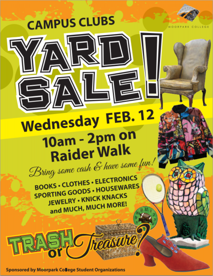 The flyer provides information about the first ever Club Yard Sale. 