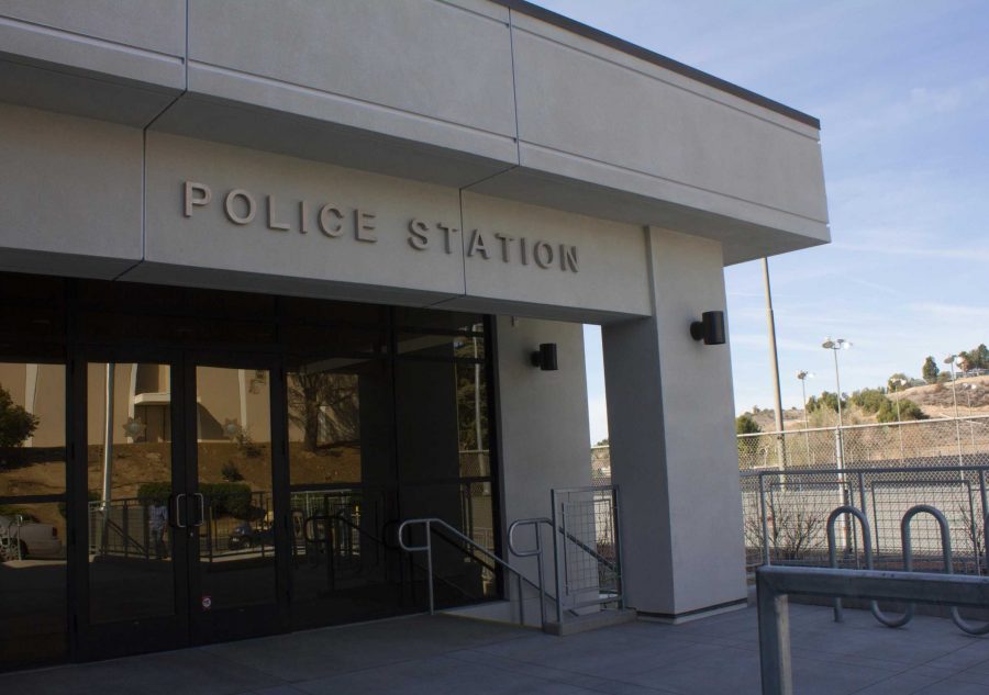 The Moorpark College Police Station at its new location in the parking structure.