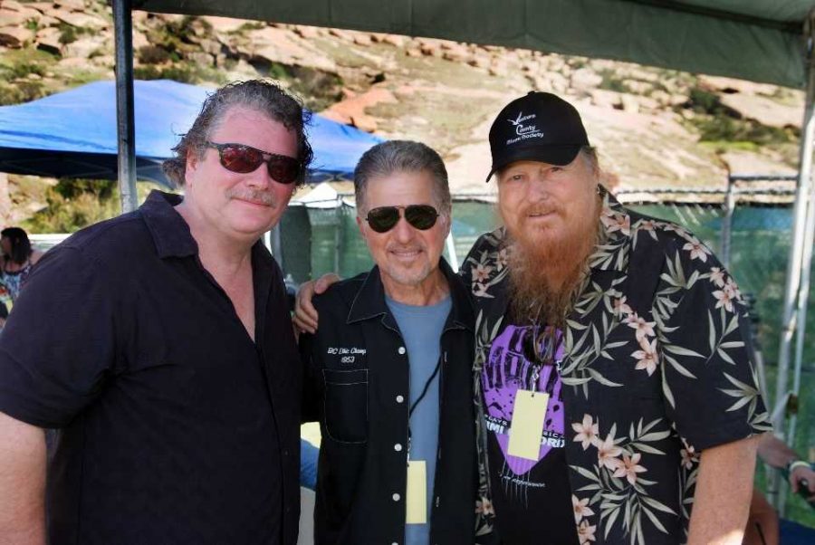 Ventura County Blues Festival founder Michael John (left) poses with headliner Johnny Rivers (middle) and Emcee Mickey Jones (right) at the 8th annual Ventura County Blues Festival last year.
