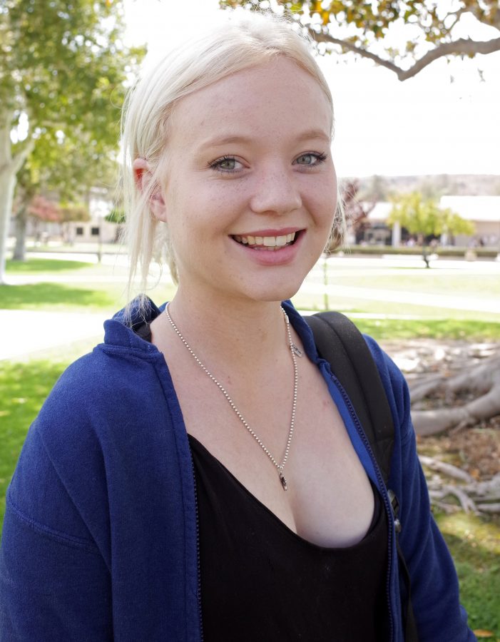 Alyssa Davis, a first semester student at Moorpark, said her first day on campus was generally good. “It’s been fine,” she said. “Parking was crazy but I finally found a spot. It’s generally been good, been fun.”