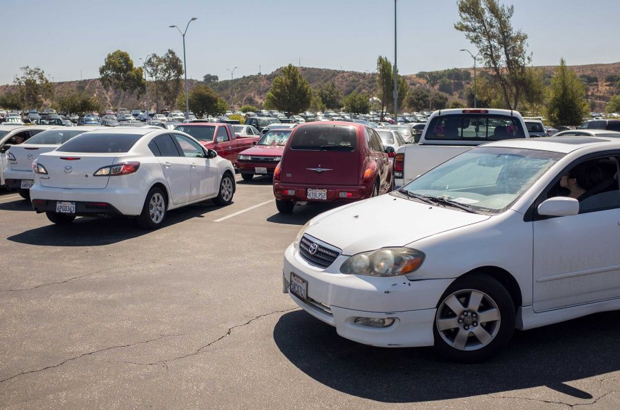 Driving and parking on the Moorpark College campus can be hazardous.  Students should be mindful and leave whatever problems they have when operating the vehicle. Photo credit: Travis Wesley