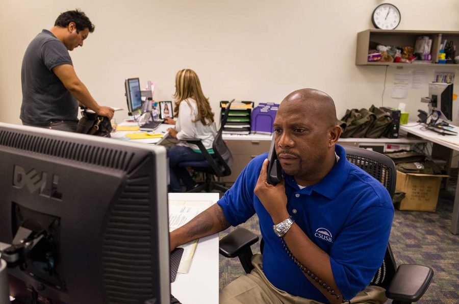 Herbert English (right) is the EOPS/CARE Coordinator for Moorpark College. The EOPS/CARE Office helps find financial support for students with economic and educational disadvantages. (Travis Wesley)