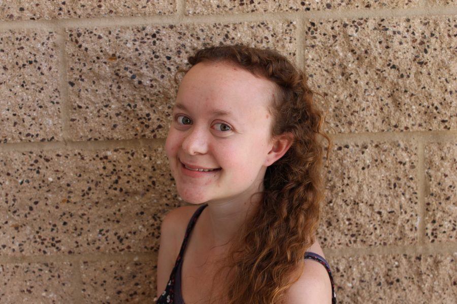 18-year-old Theater Arts major Kate Smith outside of the Performing Arts Theater. Photo credit: Samantha Wulff