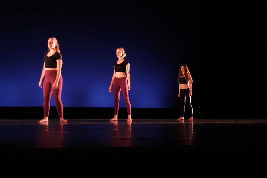 Moorpark College dancers rehearse for their Speaking Movement show on Nov. 19. 