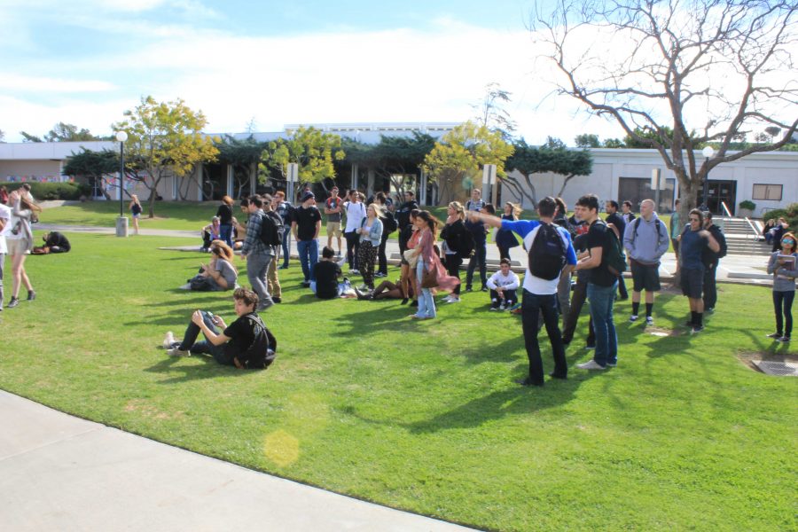Students+waiting+outside+their+classroom+during+the+fire+drill+Photo+credit%3A+Nikolas+Samuels