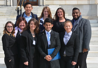 Associated Student members outside the Russell Senate Office Building in Washington D.C. Photo by Associated Student.
