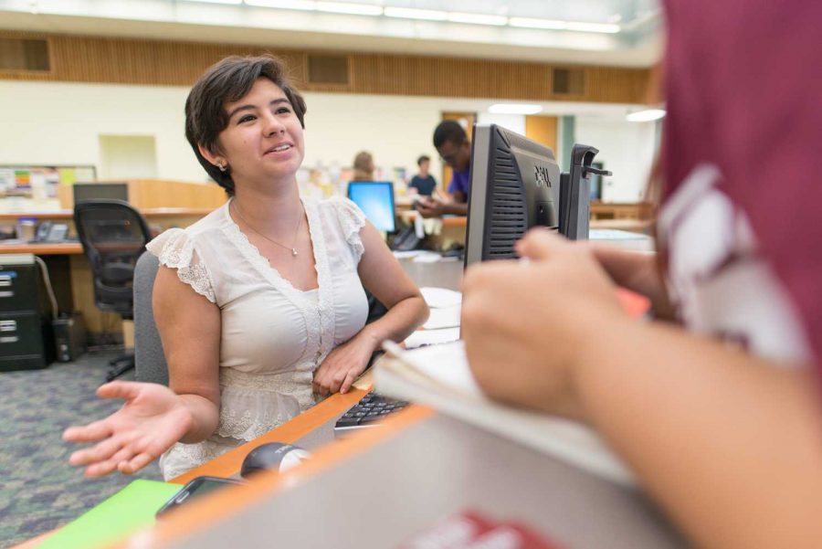                                                   Corrected caption: Student worker Sabrina Starnes notes that the counseling department is currently understaffed with student workers, with a staff of five, down from eight last semester.
Photo Credit: James Schaap