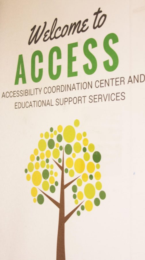 Poster welcoming students to the ACCESS office. Photo credit: Elliott Keegan