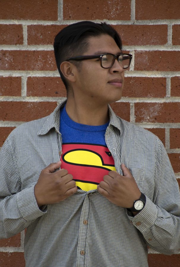 Jesus Isabeles, photography major, illustrates the inner desires and fantasies of college students in regards to superpowers. Photo illustration by Melissa Westervelt