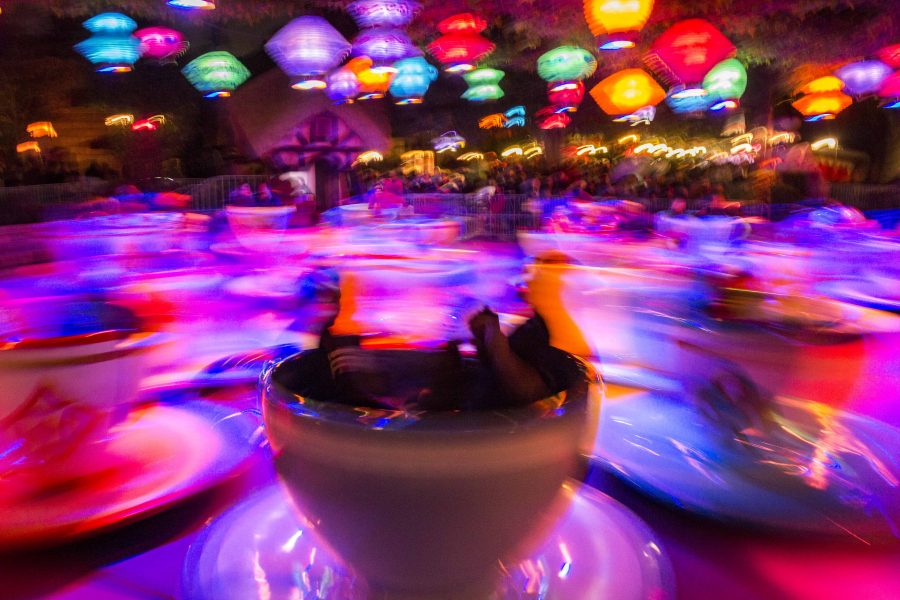 Teacups spinning during the Mad Tea Party ride at Disneyland on Feb. 19.
Photo by: Marly Ludwig