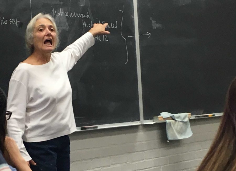 Professor Janice Daurio speaks during her lecture on diversity. Photo credit: Maddi Reali