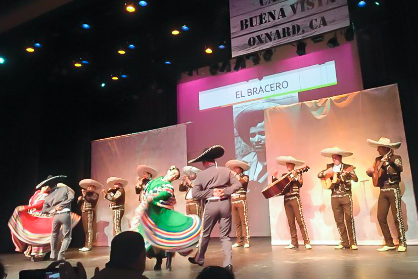 Mariachi Aguilas De Oxnard wow the crowd at El Bracero: A Mariachi Opera on Friday, August 26 in the Performing Arts Center at Moorpark College. Photo credit: Moorpark College Theatre Arts