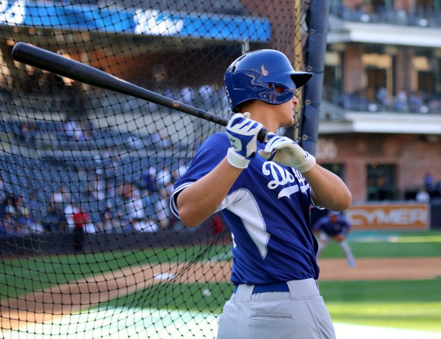Corey Seager gets ready outside the batting cage at Petco Park in San Diego in 2015. Seager has proven to be the cornerstone of a team plagued by injured players in the past season. Photo credit: Arturo Pardavila III
