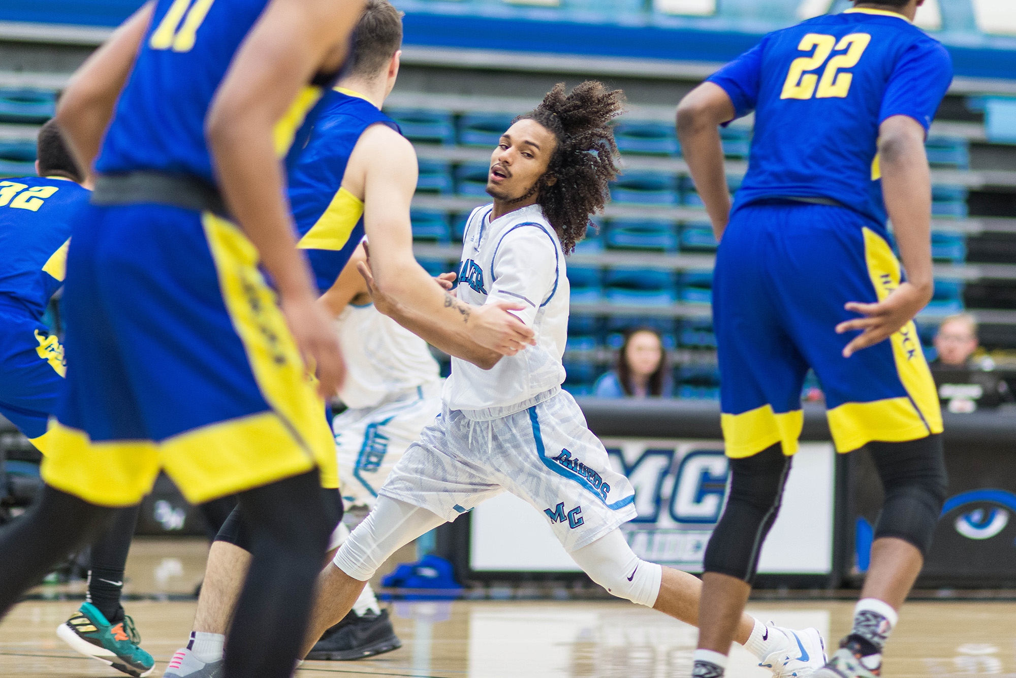 Raiders defeated Allan Hancock College in an enthralling 101-88 game on Wednesday night, Jan. 18.