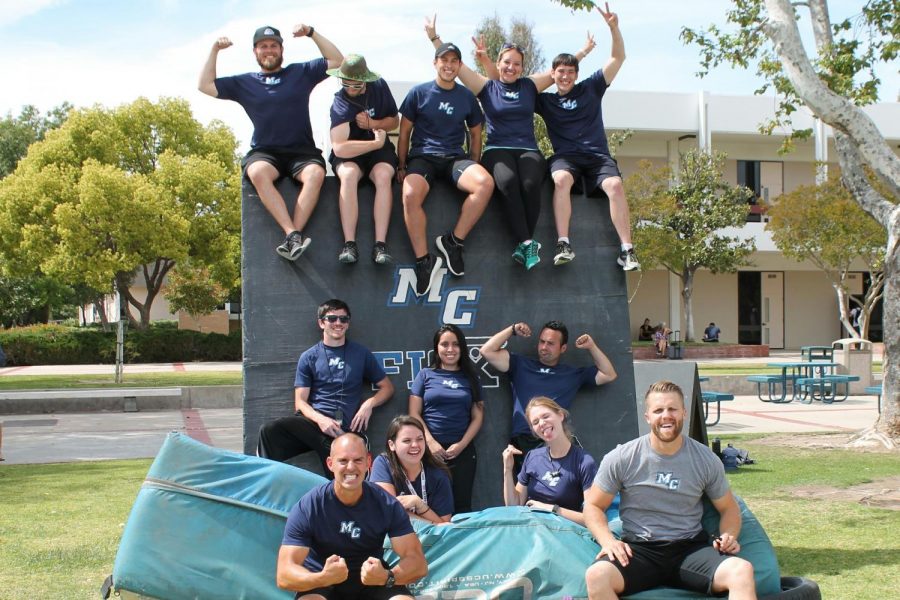 Jeff Kreil and members of Flex Club relax and celebrate their success at the end of the Raider Pentathlon and Expo. Photo credit: Jonathan Turziano