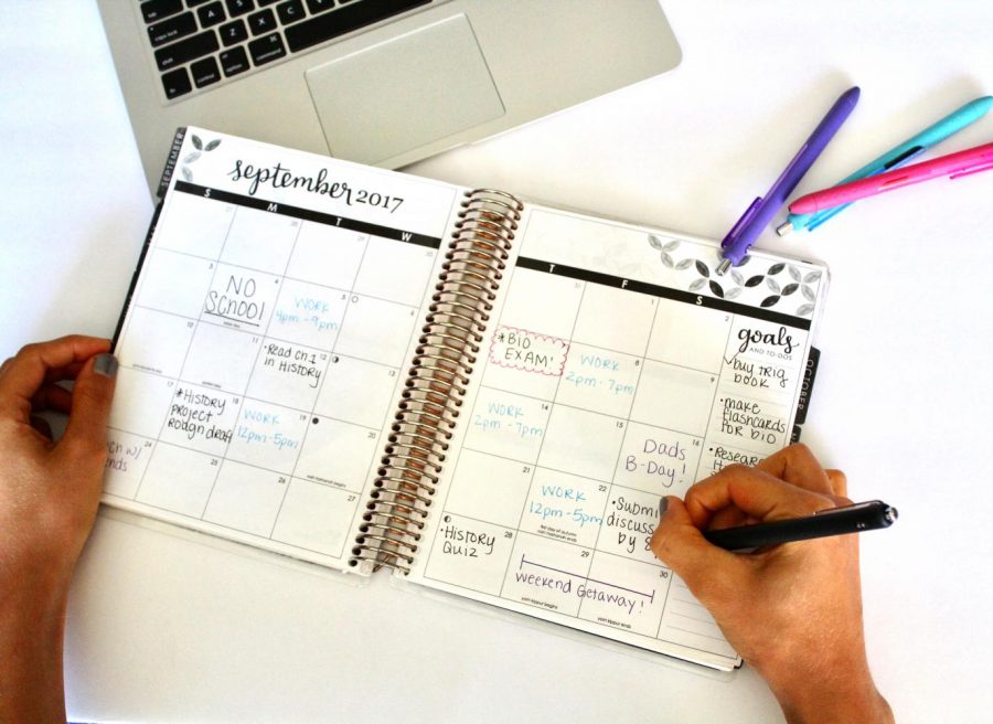 Organizing all schedules and tasks in a planner, whether paper or digital, is important for many students to achieve success.