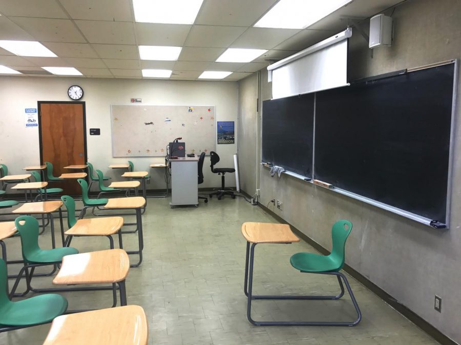 Student Services Annex room 111-A appears clean and orderly. The classroom was thoroughly cleaned and made functional by maintenance staff.