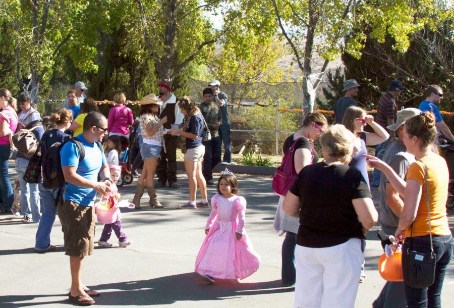 Visitors+from+a+previous+years+Boo+at+the+Zoo+explore+the+zoo%2C+costume-clad.+Families+are+encouraged+to+visit+the+zoo+for+Halloween-themed+fun+and+games.+Photo+credit%3A+Adam+Diamond