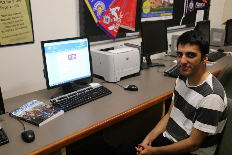 19-year-old Physics major Basiq Shah utilizes the Career Transfer Center for application help. There are plenty of opportunities for students to get assistance with preparing for their next step academically. Photo credit: Ryder Mcconville