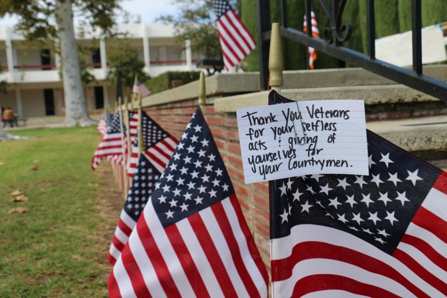 Students write notes of endearment to give thanks to the hard work and dedication of our Veterans. This entire week will be filled with events to honor and interact with Veterans. Photo credit: Cole Carlson