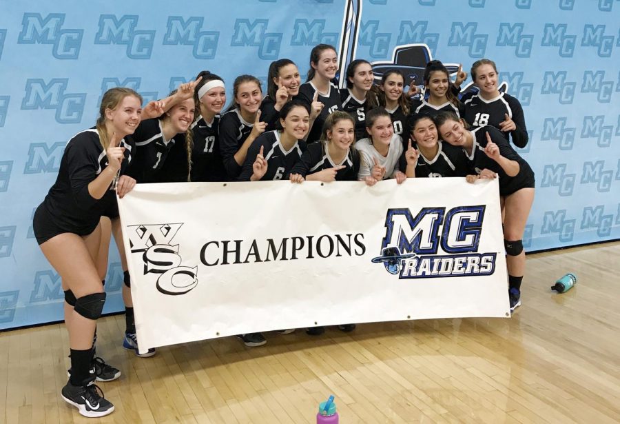 Moorpark+College%E2%80%99s+Women%E2%80%99s+Volleyball+team+defeated+Ventura+College+in+their+final+conference+game+of+the+season.+The+Raiders+were+announced+Western+State+Conference+champions+after+the+home+game+on+Nov.+8%2C+a+title+they+share+with+Santa+Barbara+City+College.%0A%0AVolleyball+players+in+the+photo%3A+%0ADanel+Schilder%2C+Sophia+Rapmund%2C+Carly+Morlan%2C+Moran+Olsan%2C+Peyton+Quintana%2C+Lexie+Wolfe%2C+Miranda+Poole%2C+Lilia+Tokadzhyoun%2C+Emily+Katz%2C+Amy+Harutunian%2C+Kiahna+Franco%2C+Jessica+Grogg%2C+Caitlyn+Knutson%2C+Amanda+Collett+and+Jacquelyn+Eicker+Photo+credit%3A+Julia+Glass