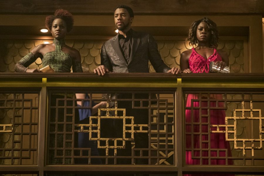 Nakia, T'Challa, and Okoye in Korea