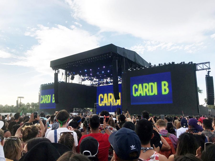 A+popular+artist%2C+Cardi+B%2C+performed+at+Coachella+on+Day+3+of+the+music+festival+in+Indio%2C+Calif.+Her+performance+drew+a+huge+crowd+and+people+were+amazed+by+her+performance.+Photo+credit%3A+Anthony+Durate
