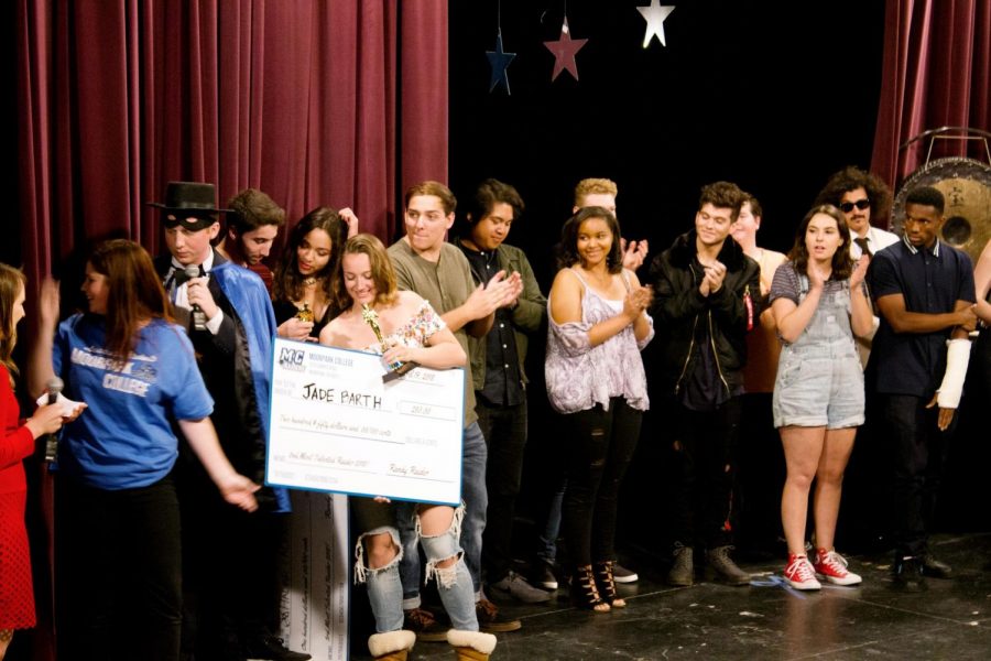 Third place winner Jade Parth Accepts her check. Jade did a contemporary dance she choreographed herself. Photo credit: Kevin Bell